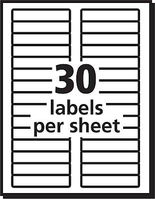 Assorted File Folder Labls Avery TrueBlock Laser/Inkjet File Folder Labels, 2/3