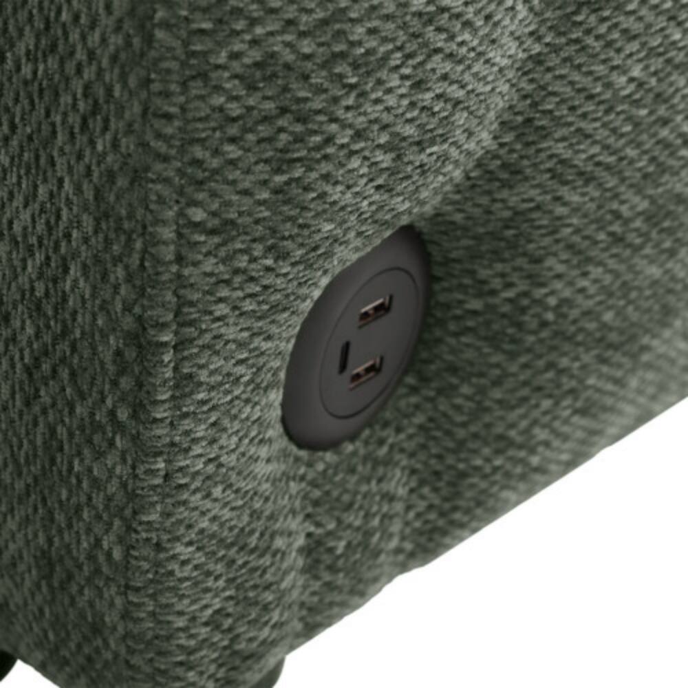 Alt View 4. LUCKY ONE - 52.8" Pull-Out Tufted Loveseat Sleeper Sofa Bed w/ Adjustable Backrest 3 USB Ports - Green.