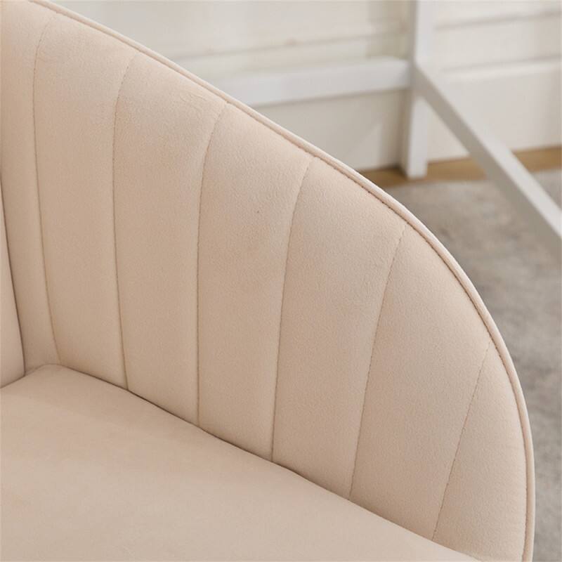 Alt View 4. HTUTWOO - Adjustable Office Chair - Home Bedroom Ergonomic Swivel Chair, Backrest Seat, Comfortable for Long Sitting - Khaki.