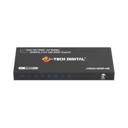 J-Tech Digital - 8K 60Hz 1x4 HDMI Splitter with Downscaling and EDID Control - Black