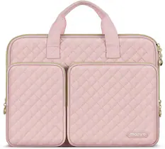 Front. mosiso - 13-13.3 inch Laptop Sleeve 360 Protective Laptop Case for MacBook Air Pro 13 14, HP Dell Acer ASUS Lenovo - Chalk Pink.