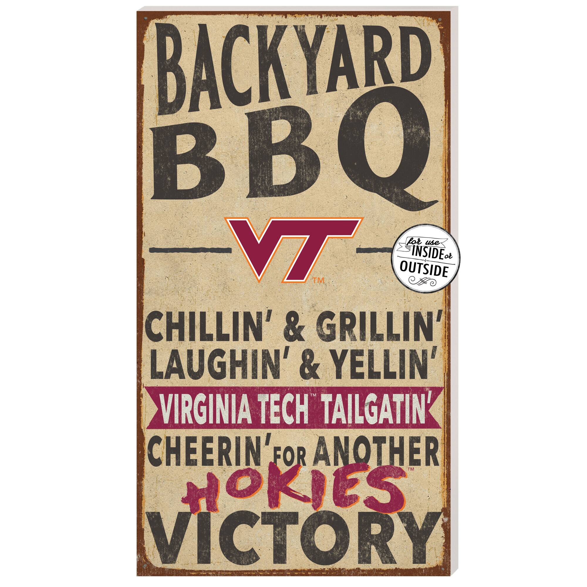 Virginia Tech Hokies 11'' x 20'' Indoor/Outdoor BBQ Sign