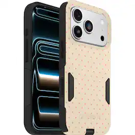 OtterBox - Artist Edition MagSafe Commuter Series Case for iPhone 17 Pro - Sandstone Pink Hearts