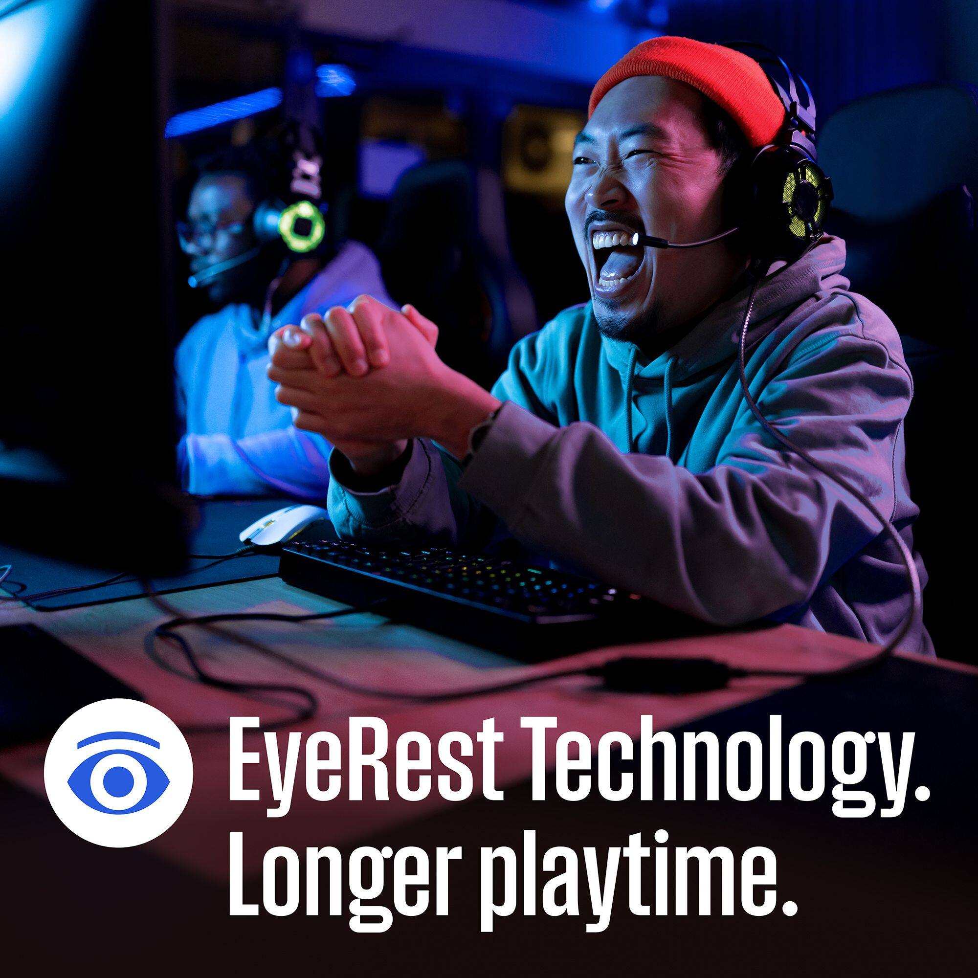 EyeRest Technology. Longer playtime.