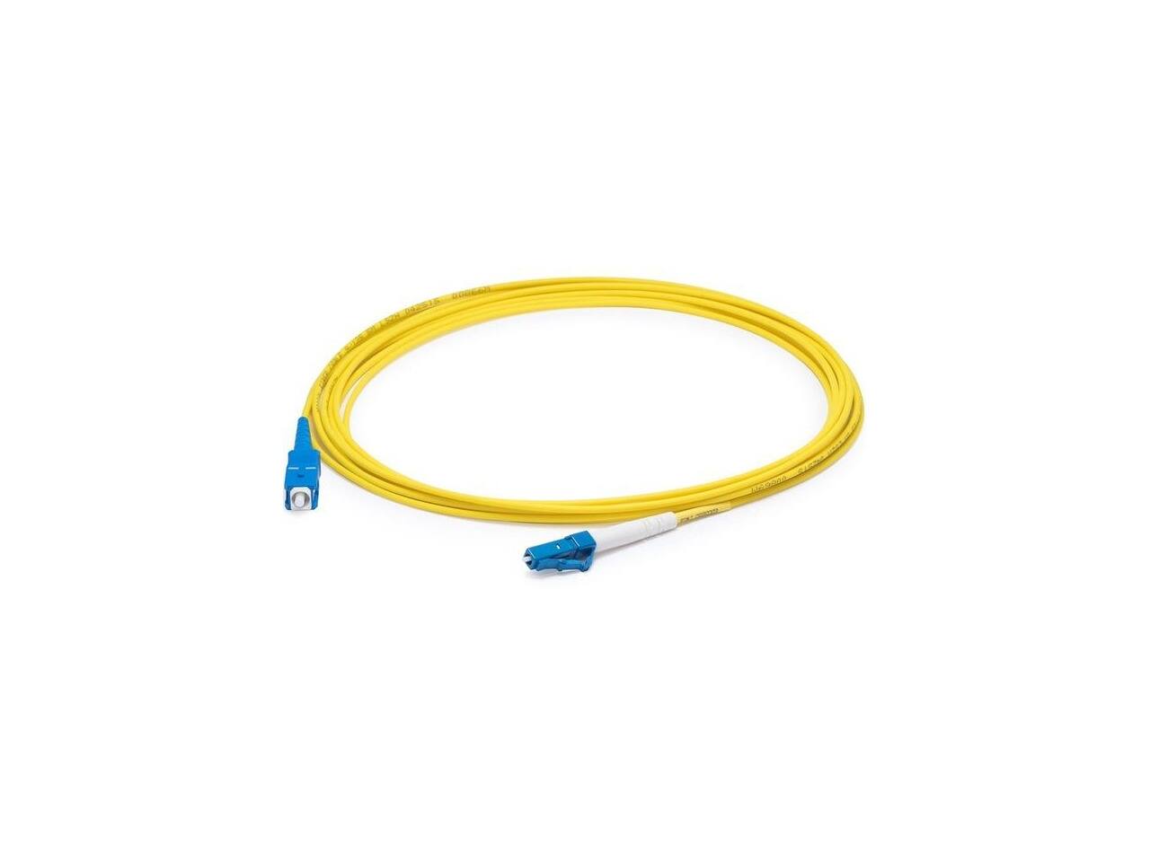 Alt View 3. AddOn - THIS IS A 3M LC (MALE) TO SC (MALE) YELLOW SIMPLEX RISER-RATED FIBER PATCH CABLE.