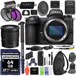 Bundle - Nikon - Z 7II FX-Format Mirrorless Camera w/ NIKKOR Z 24-70mm f/4 S Lens & Advanced Accessory - Black