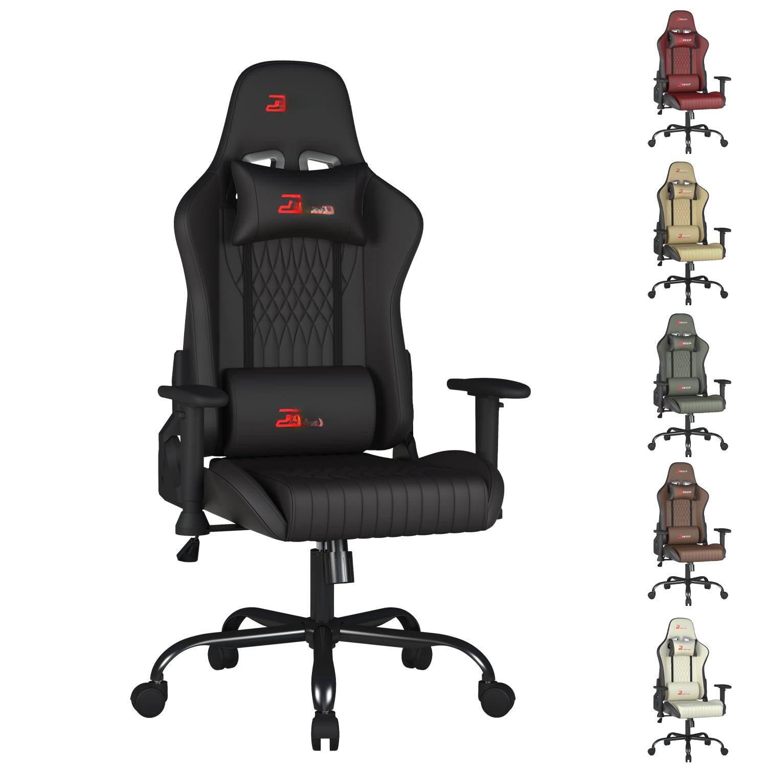 Front. Hirose Alice - E-Sports Gaming Chair Sports Car Driving Seat PU Material Moulded Sponge Comfortable and Safe(1002 - Black.