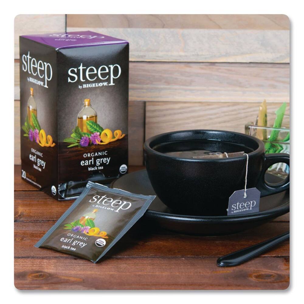 steep by BIGELOW  
ORGANIC earl grey black tea  
20 tea bags  

steep by BIGELOW  
ORGANIC earl grey black tea
