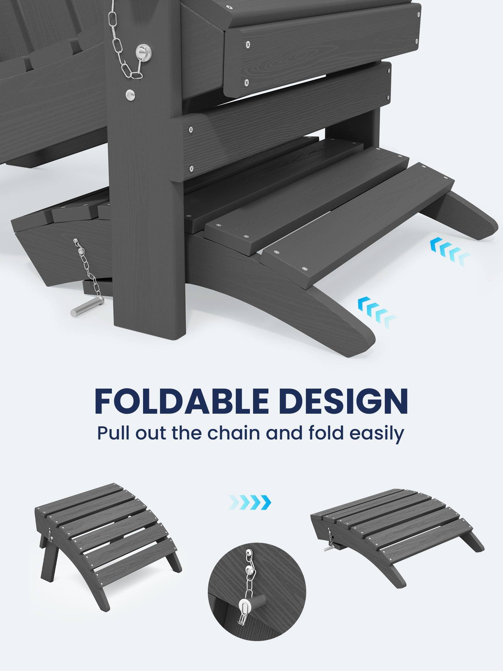 FOLDABLE DESIGN  
Pull out the chain and fold easily