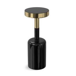 Simpli Home - Frannie Modern Contemporary 10 inch Wide Metal Side Table - Gold / Black