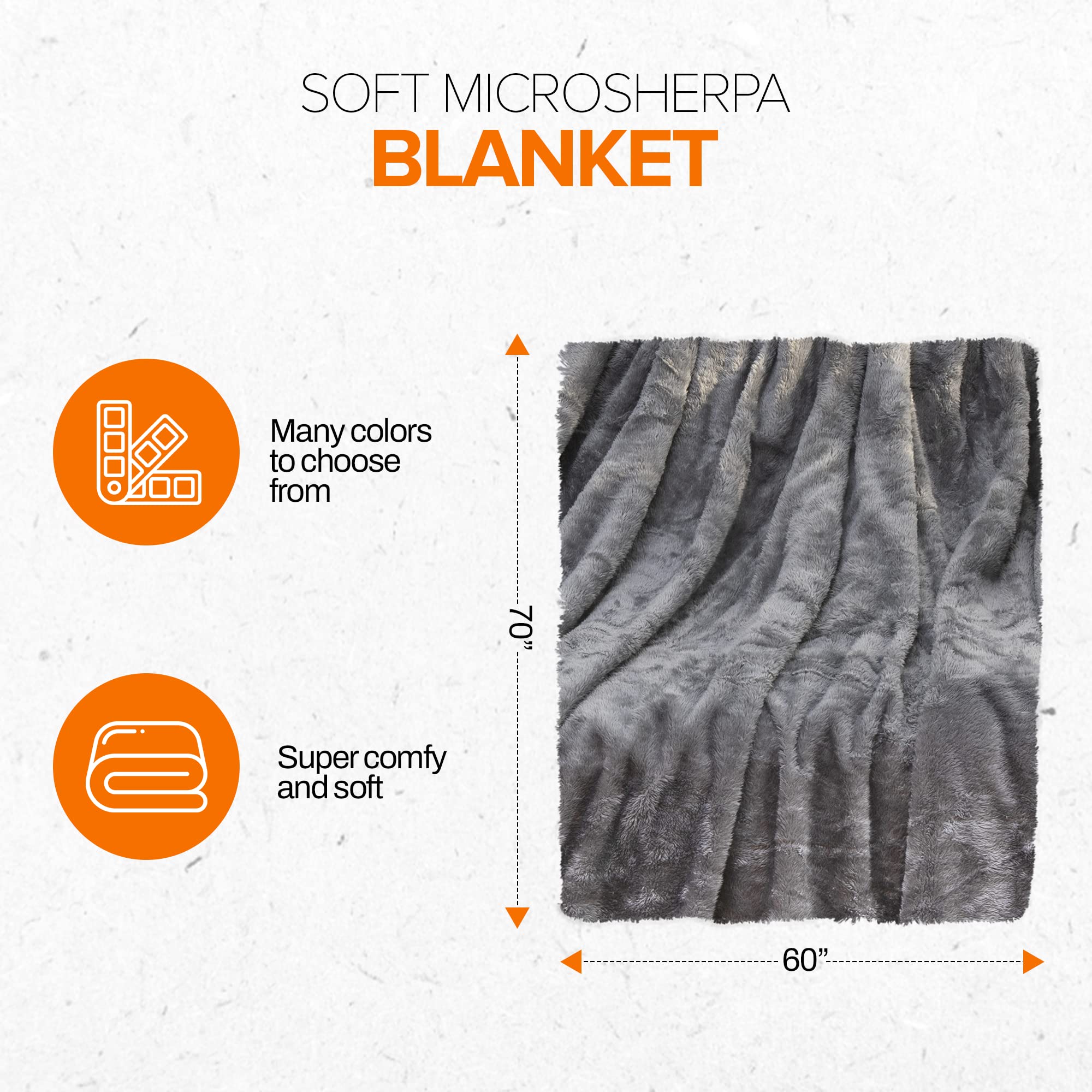 SOFT MICROSHERPA BLANKET

Many colors to choose from

Super comfy and soft

70" x 60"