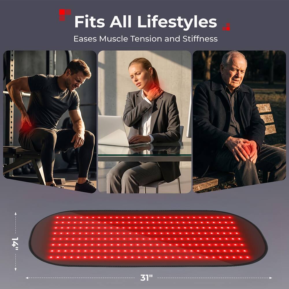 Fits All Lifestyles  
Eases Muscle Tension and Stiffness  

14"  
31"