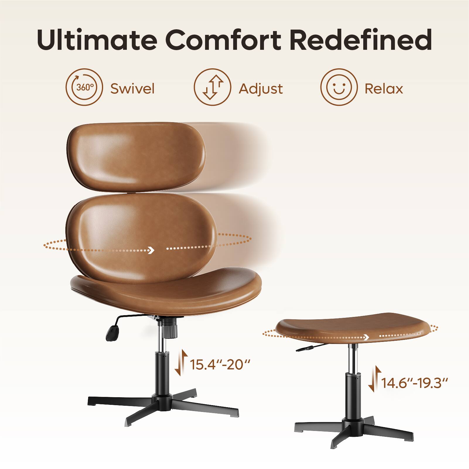 Ultimate Comfort Redefined: 360 Swivel, Adjust, Relax.