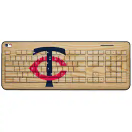 Keyscaper - Wood Print Wireless USB Keyboard - Multicolor
