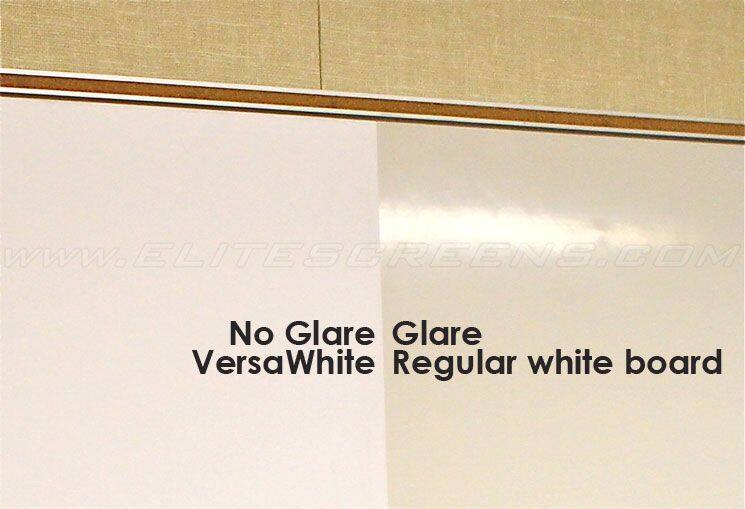 No Glare  
VersaWhite  

Glare  
Regular white board  

www.elitescreens.com