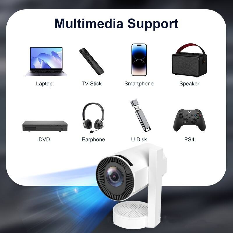 Multimedia Support

- Laptop
- TV Stick
- Smartphone
- Speaker
- DVD
- Earphone
- U Disk
- PS4