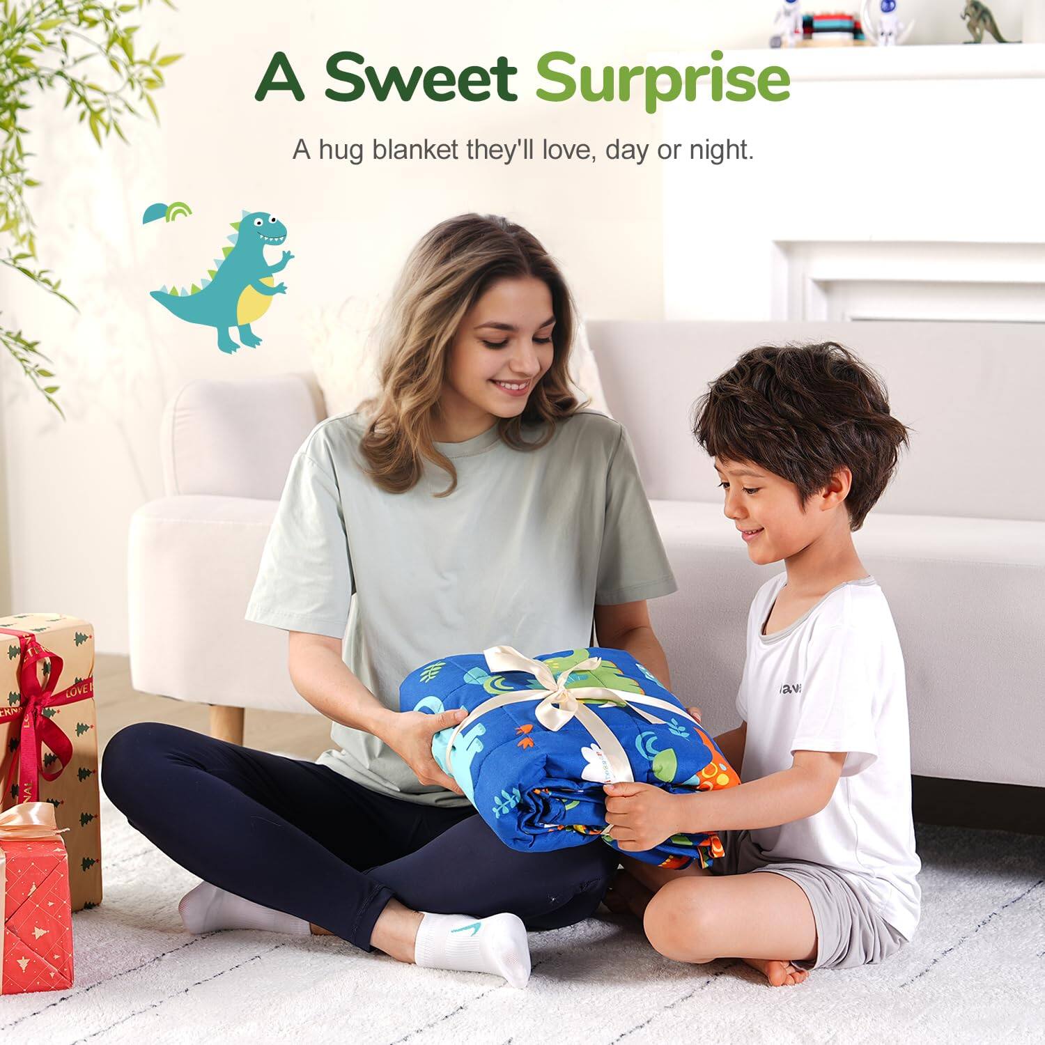 A Sweet Surprise  
A hug blanket they'll love, day or night.