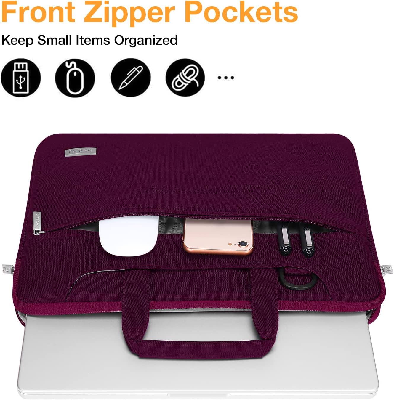 Front Zipper Pockets  
Keep Small Items Organized