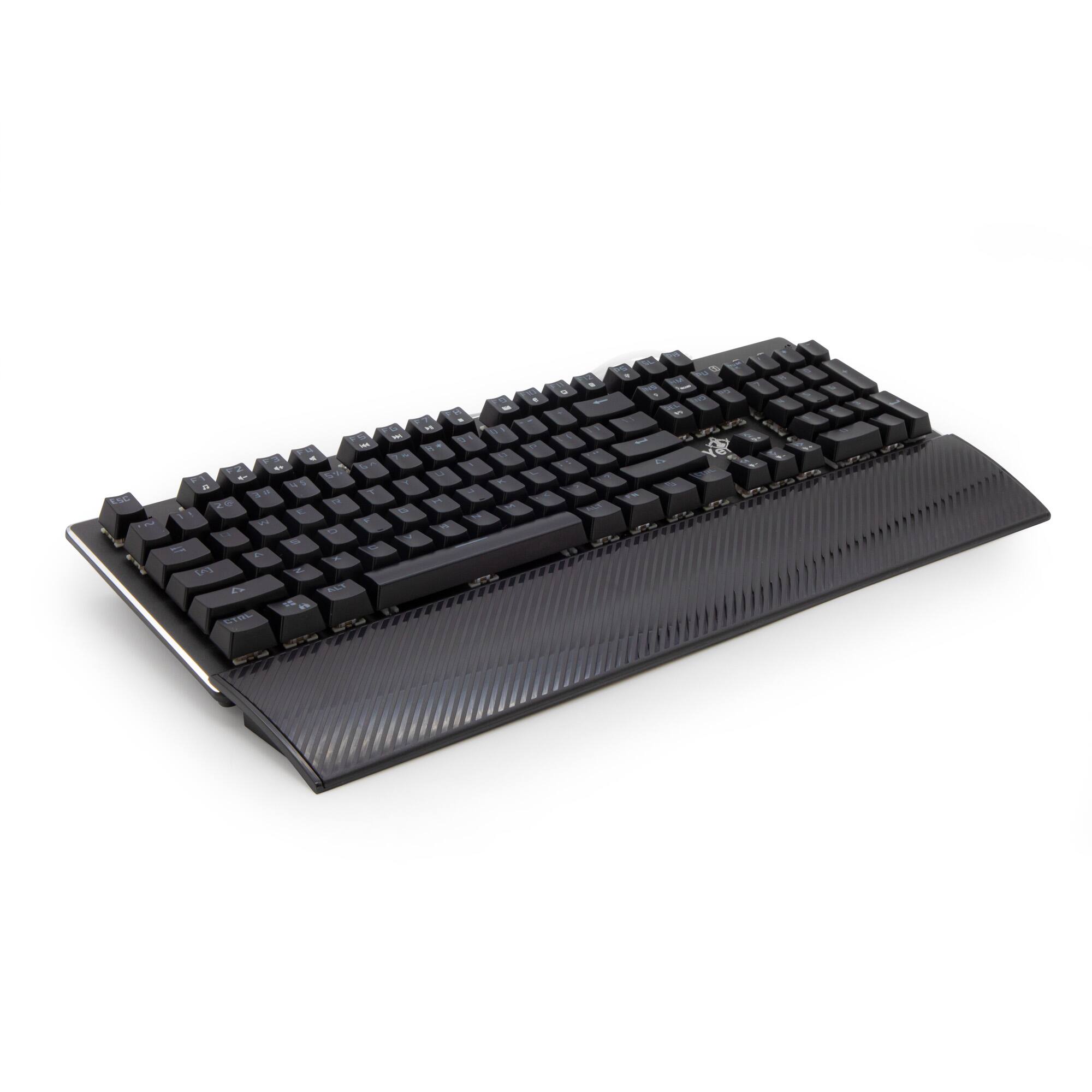 Left. YEYIAN - Yeyian Gaming Keyboard. Mechanical, 104 Keys full size, Model: YAT1803EN - Black.