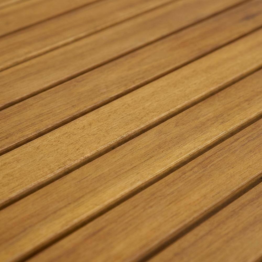 Alt View 1. Outdoor Escape - 3-Piece Outdoor Dining Set Wood Patio Table with 2 Chairs - Natural Oil.