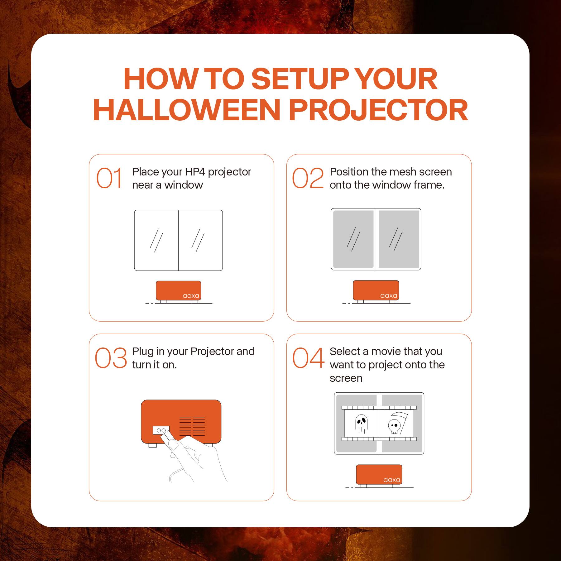 Best Buy: AAXA HP4 Halloween Projector for Haunted Windows, AutoPlay(tm ...