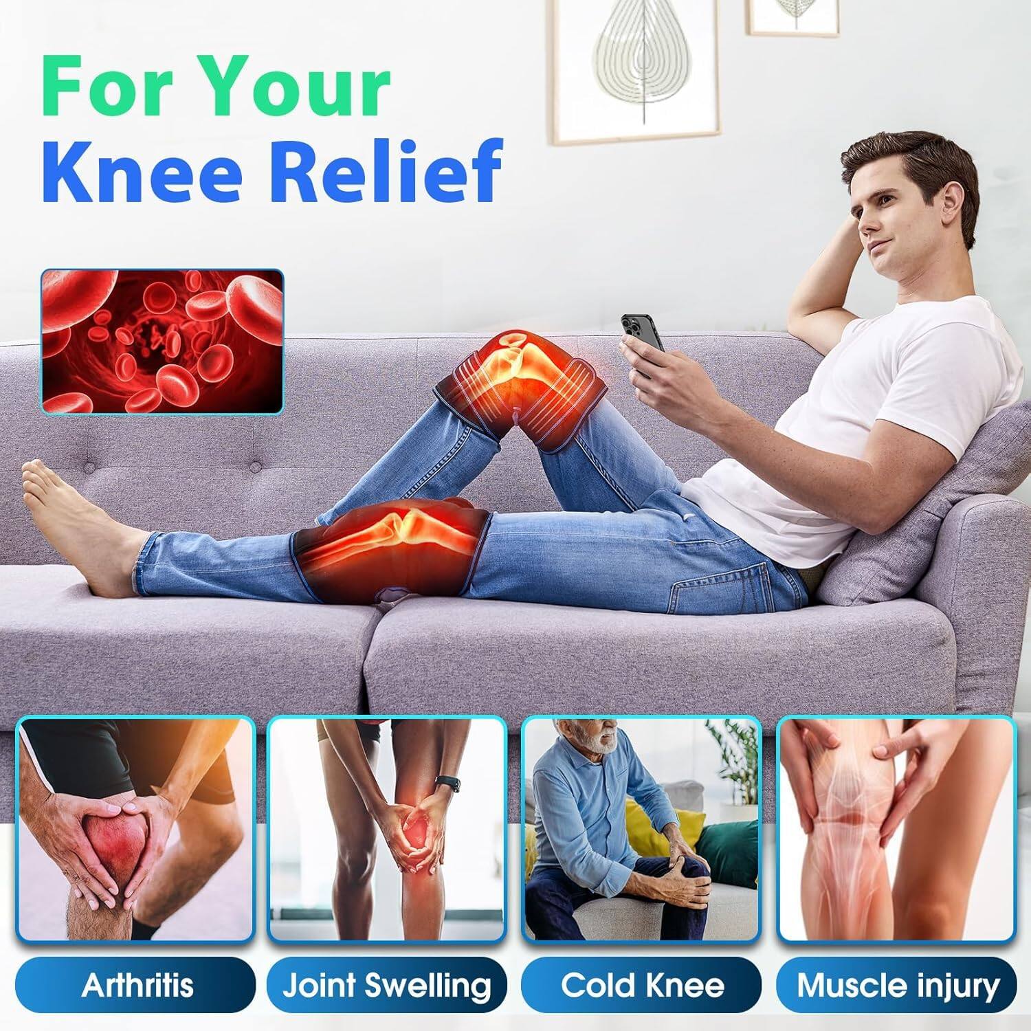 For Your Knee Relief

- Arthritis
- Joint Swelling
- Cold Knee
- Muscle injury