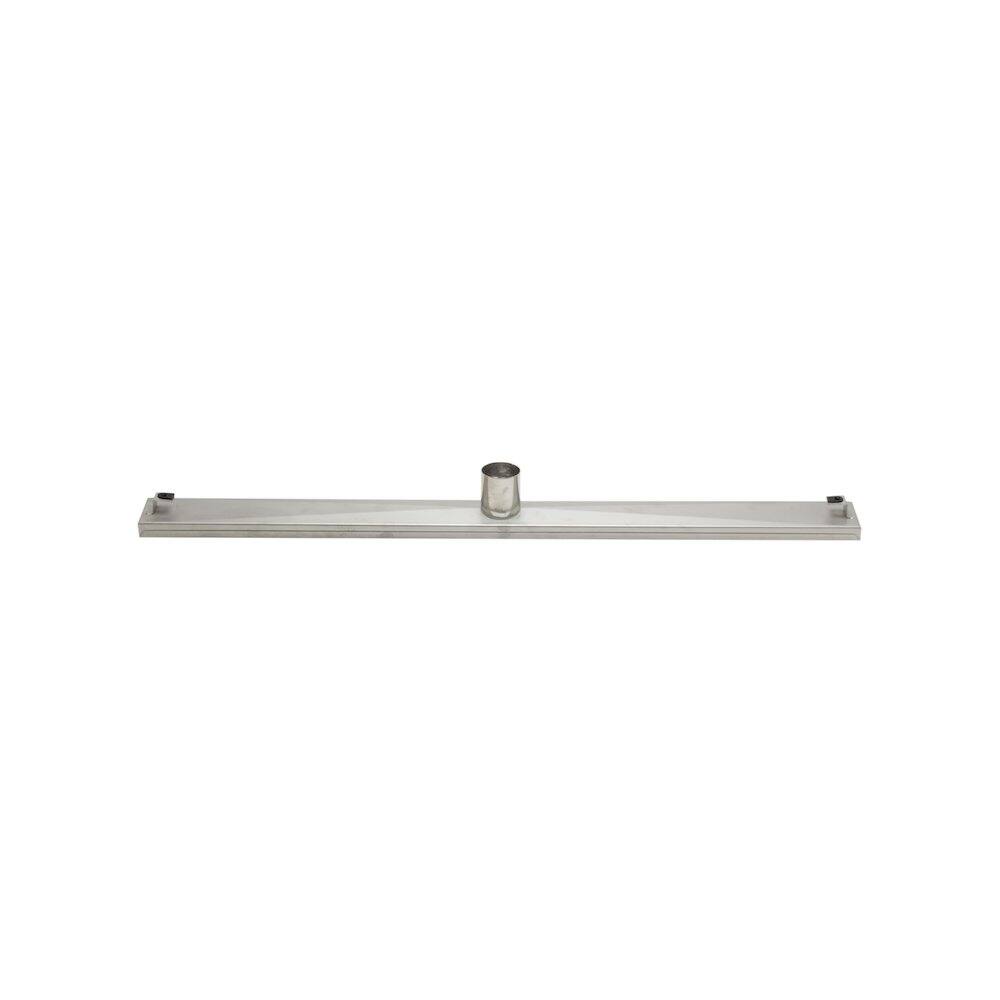 Angle. Alfi - 36" Modern Brushed Stainless Steel Linear Shower Drain with Solid Cover - Stainless Steel.