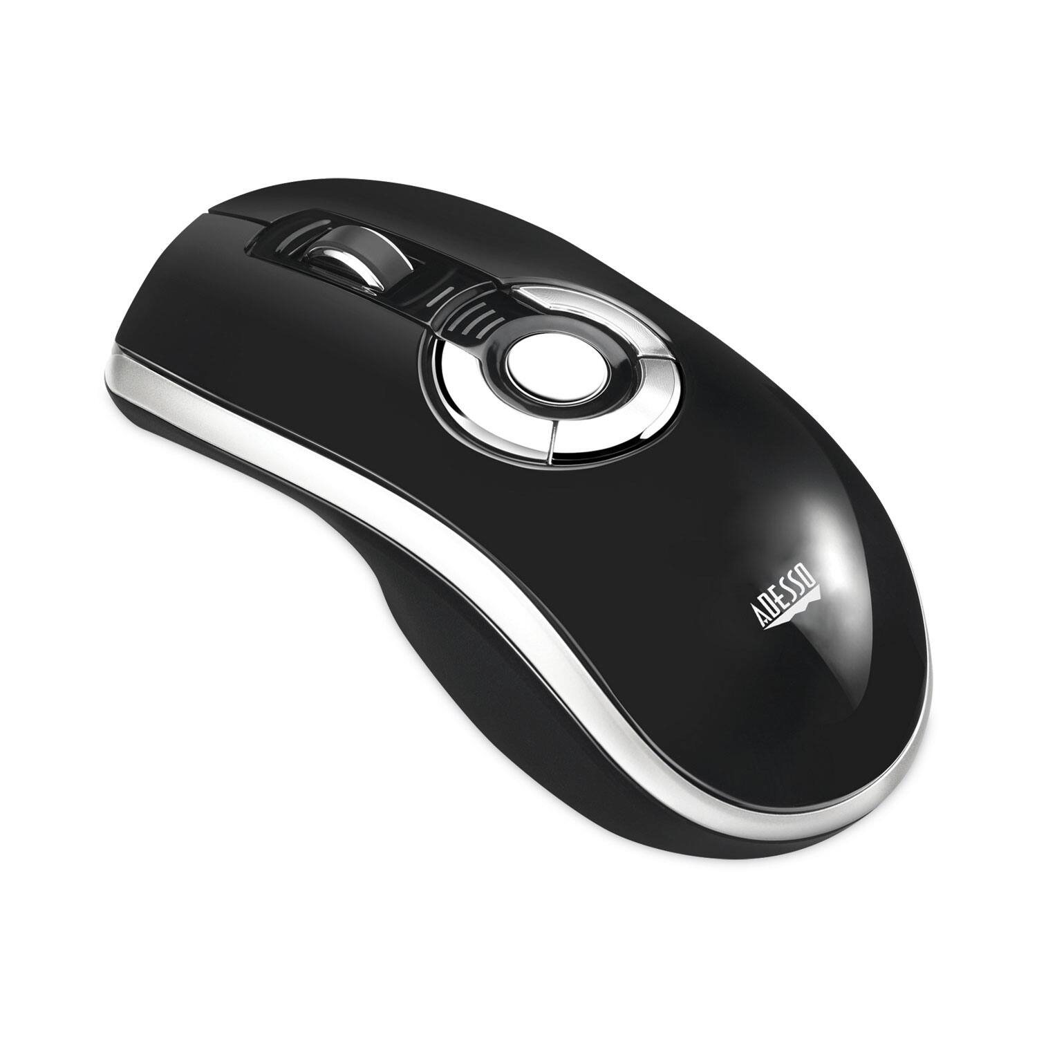 Alt View 2. Adesso - IMOUSEP20 2.4 GHz Frequency 100 ft. Wireless Range Left/Right Hand Use Air Mouse Elite Wireless Presenter Mouse - Black - Black.