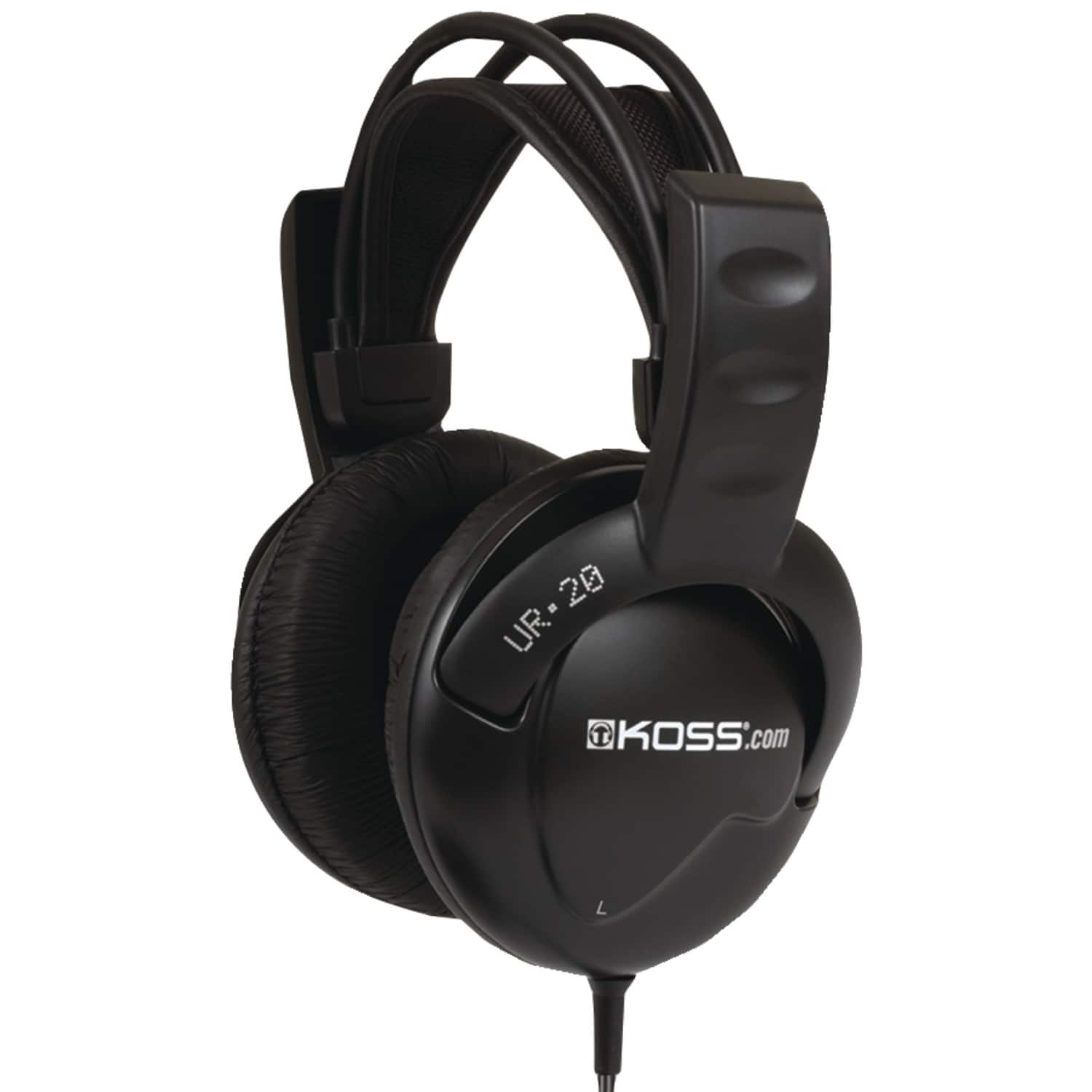 Koss - UR20 Wired Over-Ear Lightweight Headphones, 3.5mm Connector, Closed Design, Noise Isolating - Black