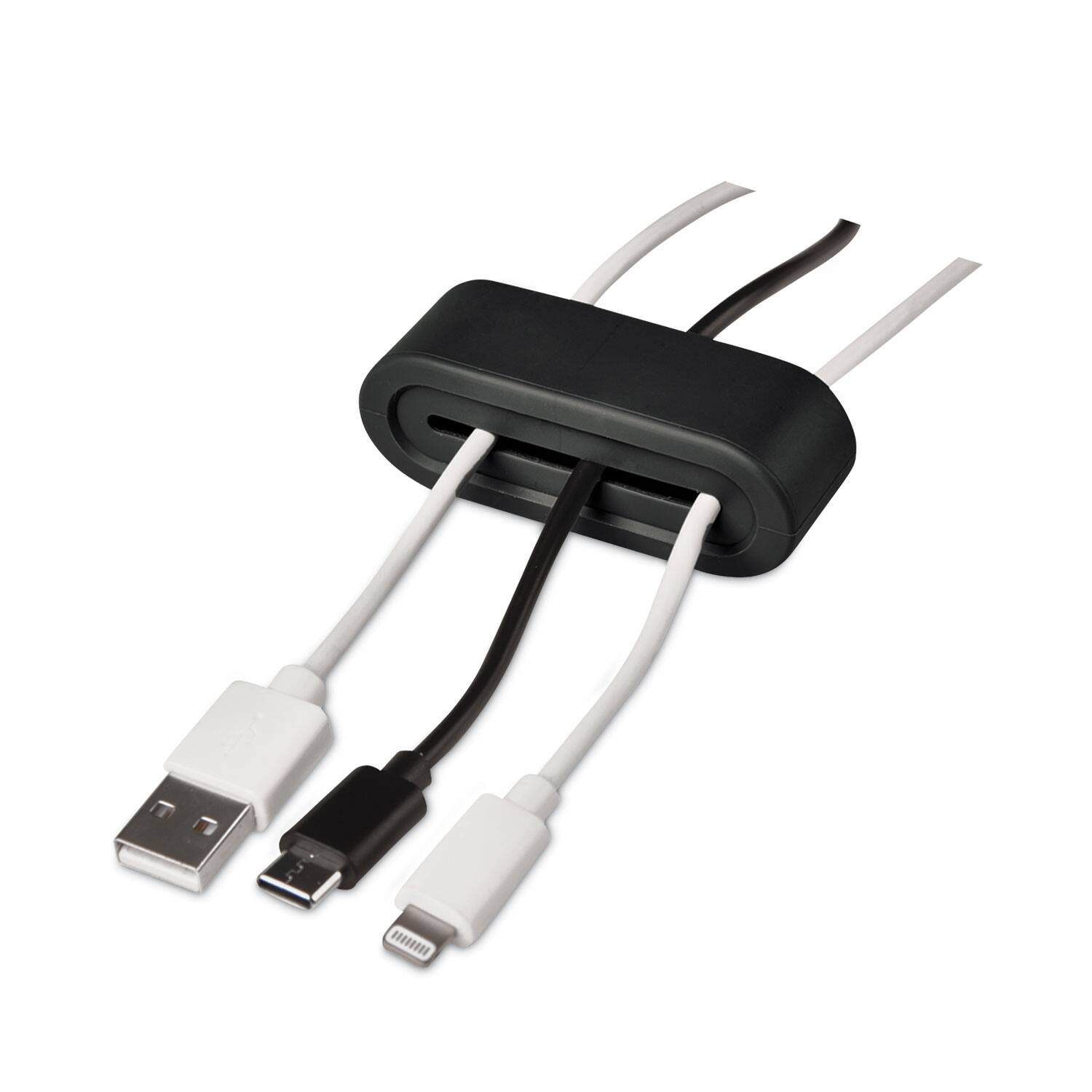 Alt View 3. RCA - RCA RCCMC02BKV 2 in. x 2 in. Multi Channel Cable Holder - Black - Black.