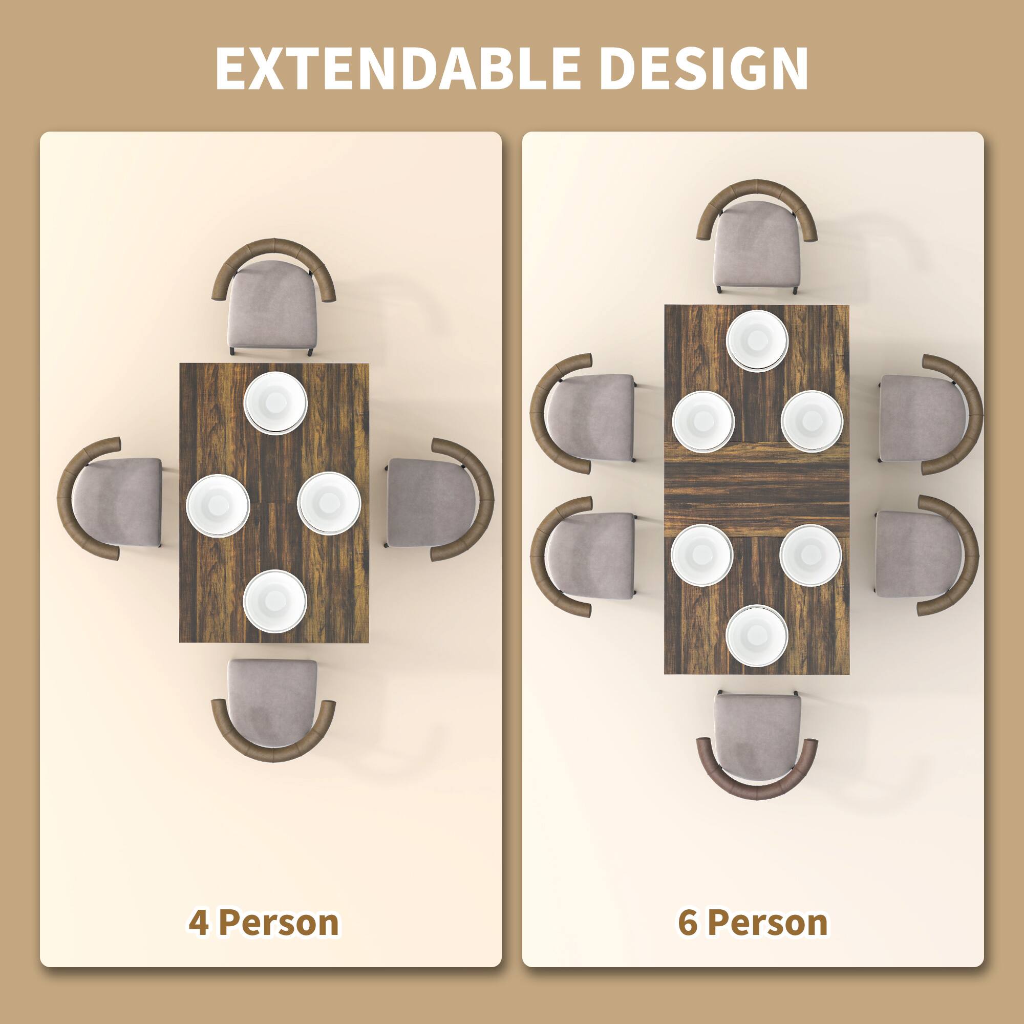 EXTENDABLE DESIGN 4 Person 6 Person
