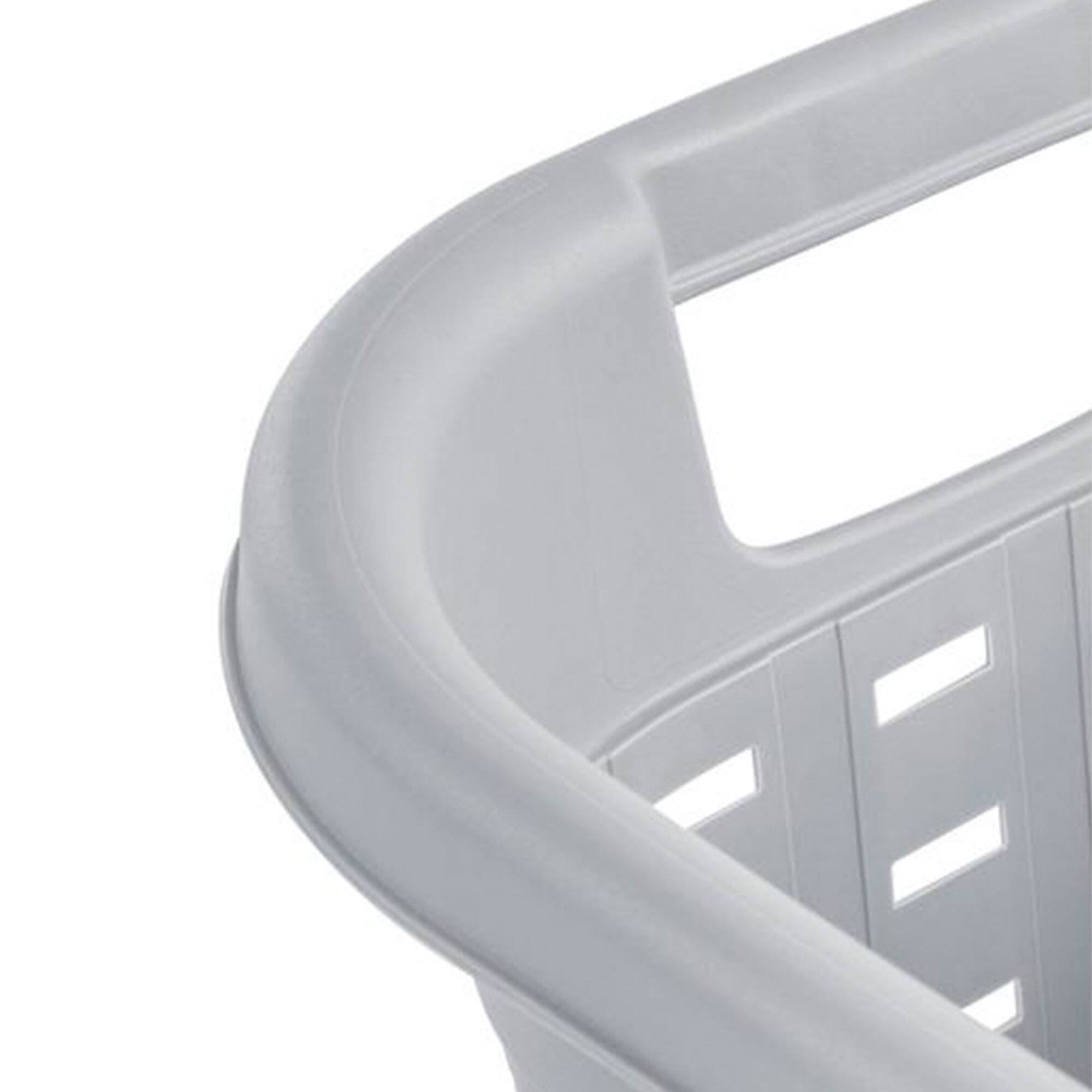 Alt View 7. Sterilite - Sterilite Plastic Weave Laundry Hamper Slim Clothes Lidded Basket, Gray, 16-Pack - Gray.