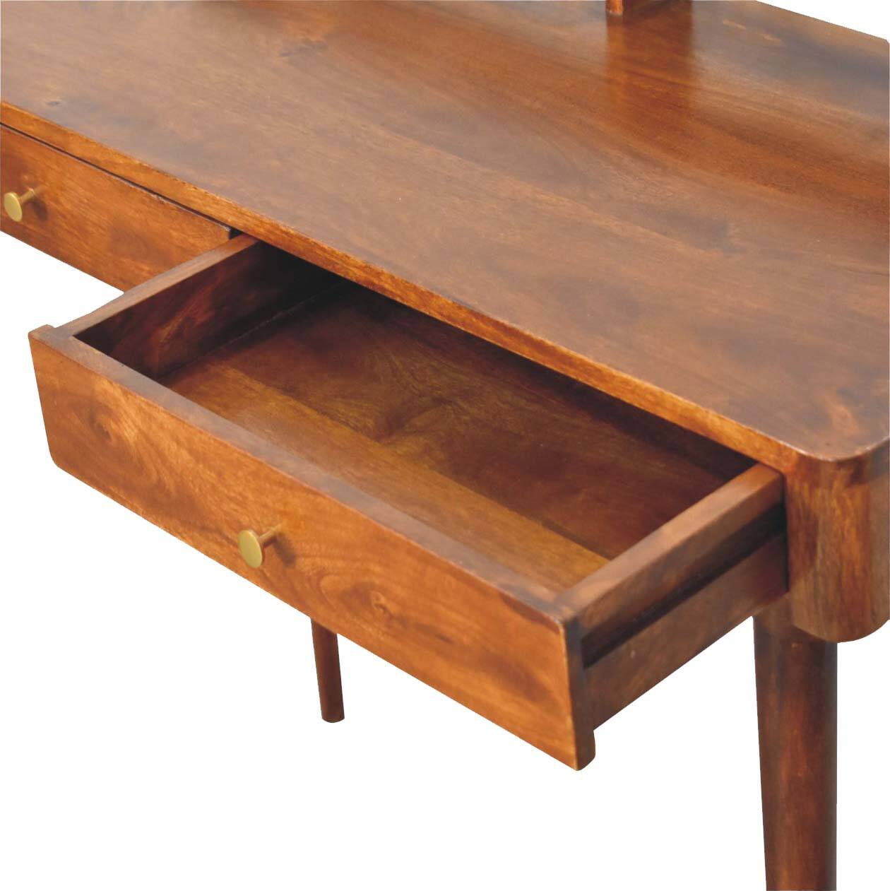 Alt View 3. Artisan Furniture - Elevated Chestnut Console Table - chestnut.