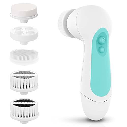 Front. Vulpecula Spade - Waterproof Facial Cleansing Spin Brush Set with 5 Exfoliating Brush Heads - Electric Face Scrubber Cleanser Brush by -.
