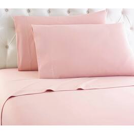 Shavel Home Products - Micro Flannel Solid Color Deep-Pocket Sheet Set, King - Petal pink