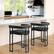 Alt View 2. KERDOM - 26'' Height Cloud Velvet Pub Bar Seats, Kitchen Island Stools with Arms Bar Stools Set of 2, Counter Padded High Chair - Carbon Black.