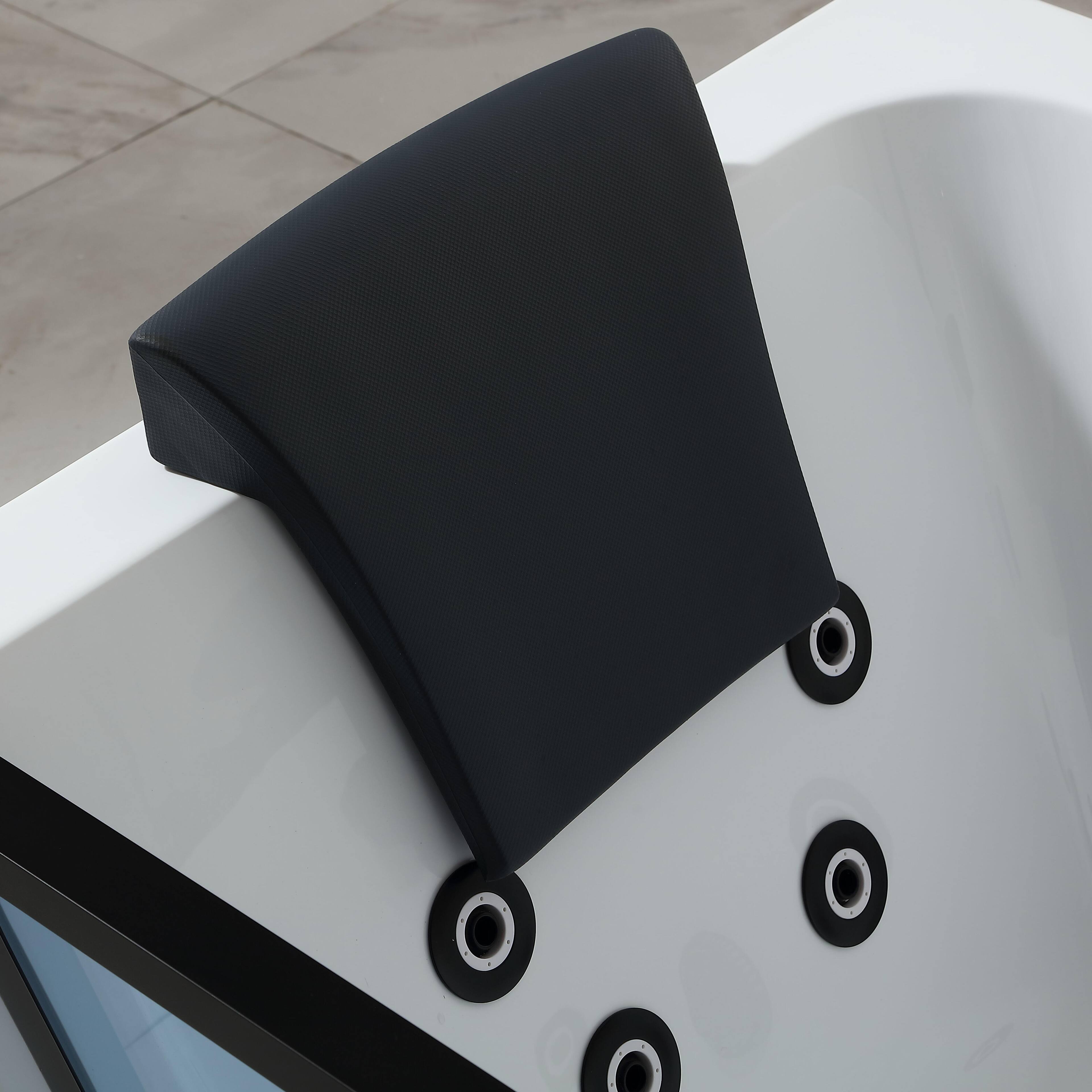 Alt View 4. Empava - 71 in. x 30 in. Whirlpool Bathtub Rectangular hydrotherapy Jetted SPA Bath Tub with Center Drain-in White - White.