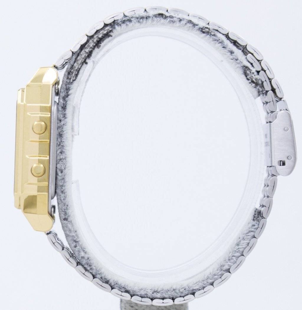 Left. Casio - Digital A500WGA-9DF Mens Watch Alarm World Time - Black.