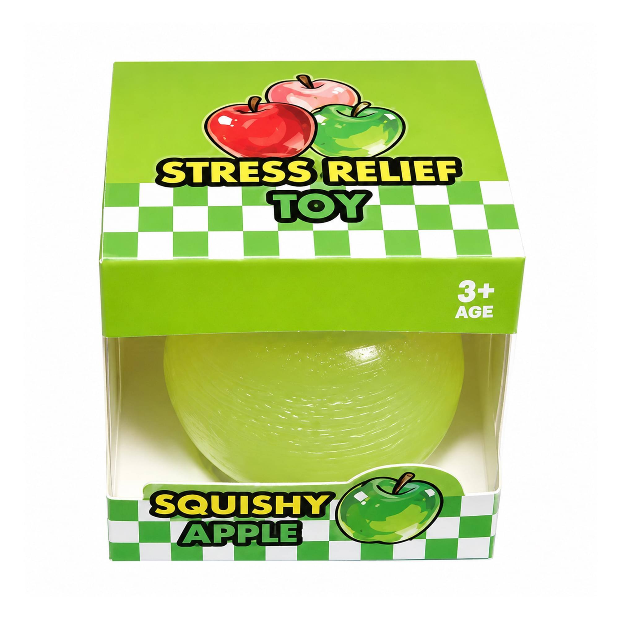 STRESS RELIEF TOY  
3+ AGE  
SQUISHY APPLE