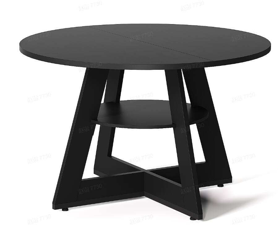 Bestier - Modern Dining Table with Built-in Storage, Stable Triangular Base, Metal-Accented Legs - Black price history on PriceWatchPro