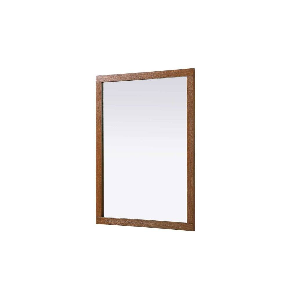 Alt View 2. Elegant Kitchen and Bath - Noah Wooden Rectangle Mirror 48 x 36 in Brandy Walnut - Brandy Walnut.