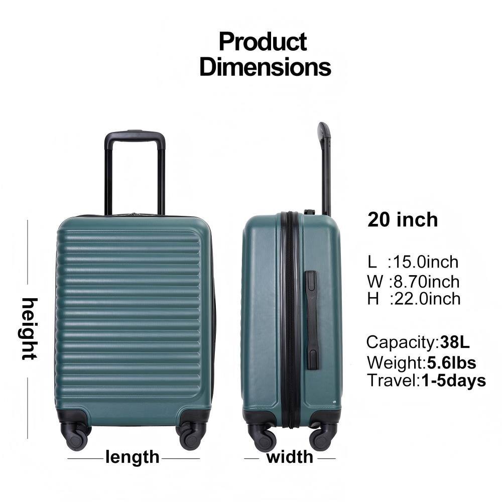 Product Dimensions

20 inch

L : 15.0 inch  
W : 8.70 inch  
H : 22.0 inch  

Capacity: 38L  
Weight: 5.6 lbs  
Travel: 1-5 days