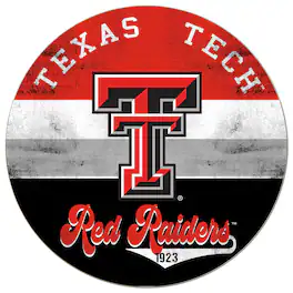 Jardine - Texas Tech Raiders 20'' x 20'' Retro Logo Circle Sign - Red
