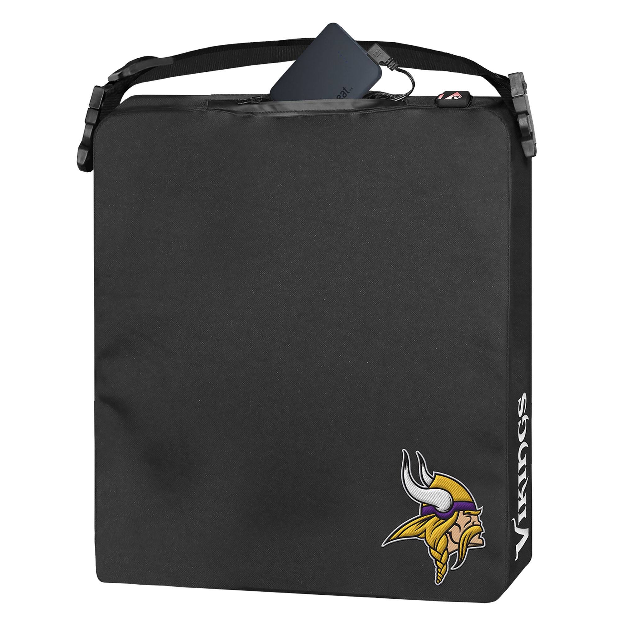 Alt View 2. ActionHeat - Black Minnesota Vikings 5V Battery Heated Seat Cushion - Black.
