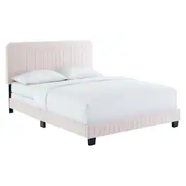 Modway - Celine Channel Tufted Performance Velvet Full Bed - Red