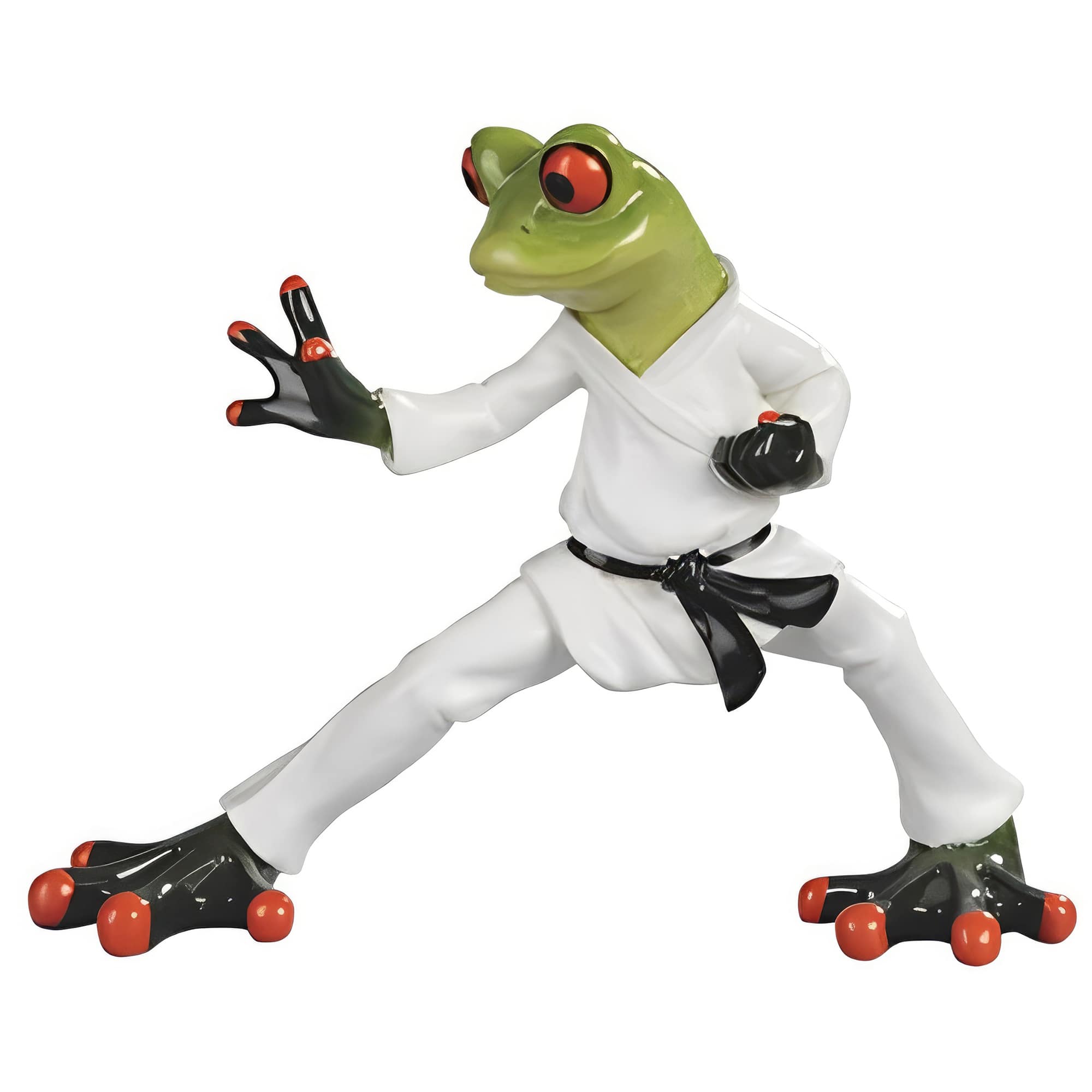 FC Design - 6.5"W Taekwondo Frog Figurine Statue Office Desk Tabletop Home Decor Gift - Multi-Color
