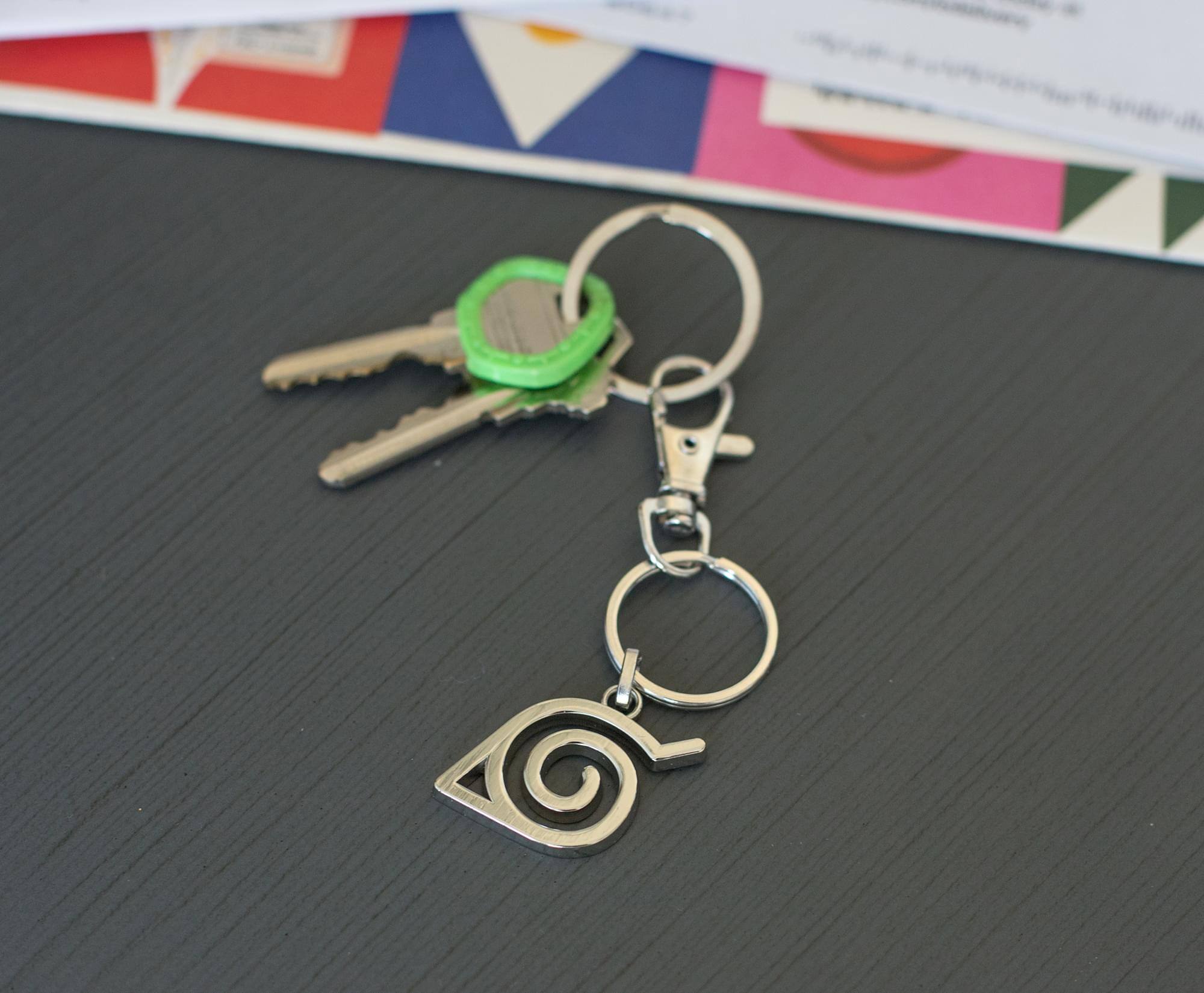 Alt View 2. SalesOne LLC - Naruto Shippuden Hidden Leaf Village Logo Enamel Pendant Keychain - Silver.