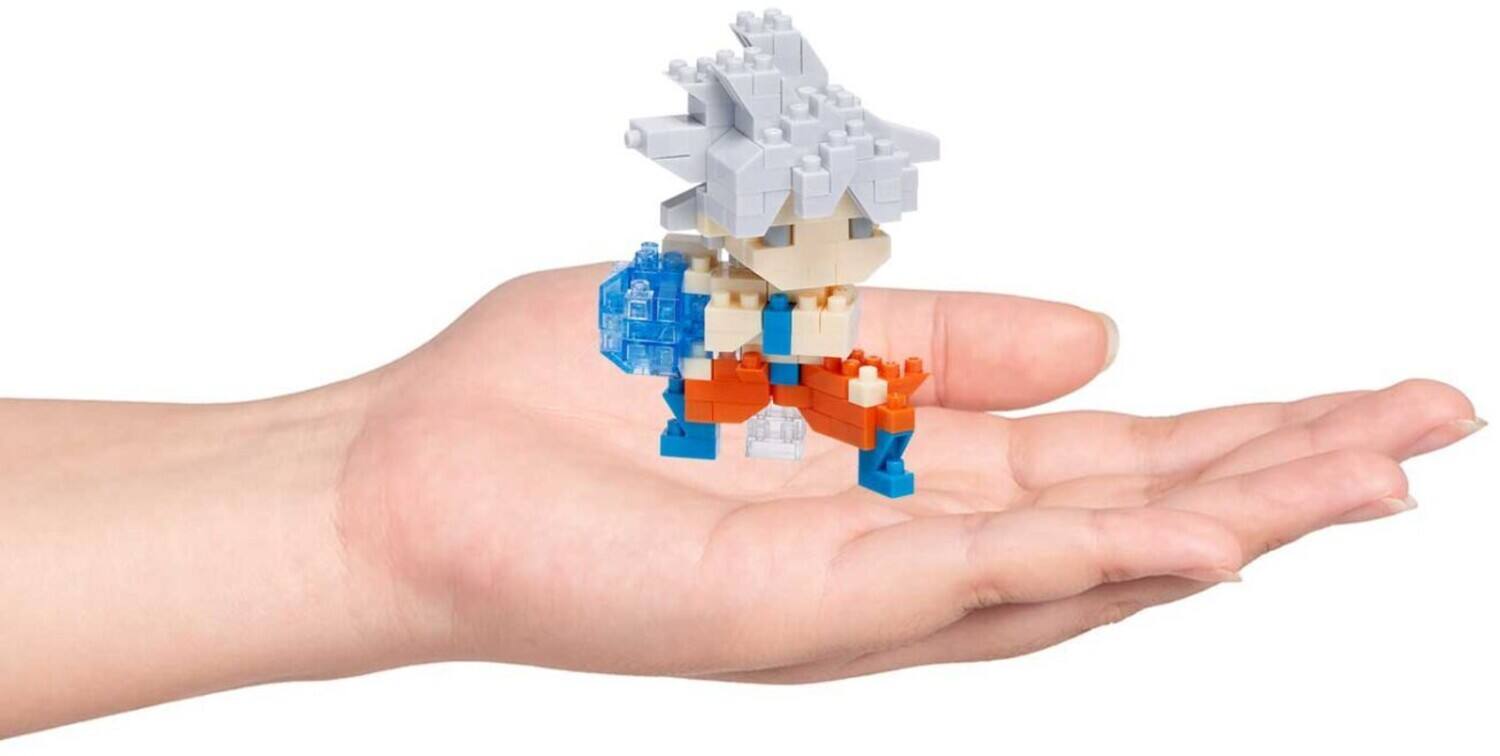 Alt View 3. Bandai - Nanoblock - Dragon Ball Super - Character Collection - Ultra Instinct Son Goku Building Kit   - COLLECTIBLES - Multicolor.
