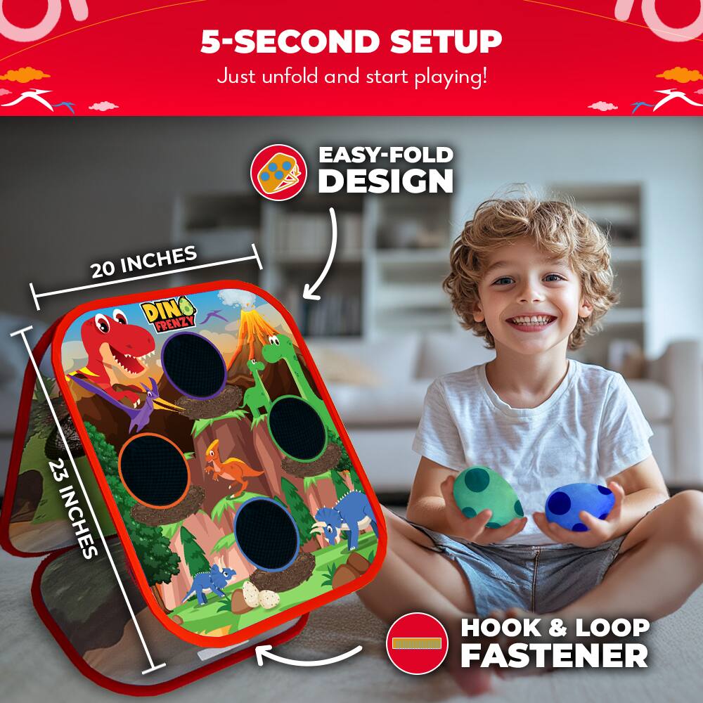 5-SECOND SETUP  
Just unfold and start playing!

EASY-FOLD DESIGN  
20 INCHES  
23 INCHES  
HOOK & LOOP FASTENER