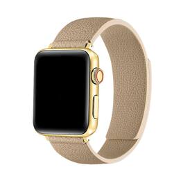 Posh Tech - Lychee Magnetic Silicone Band for Apple Watch - Taupe